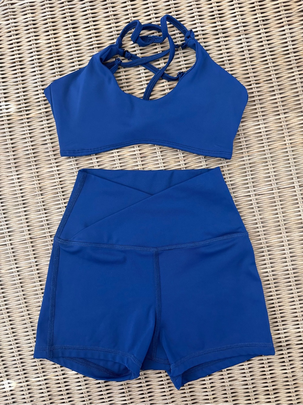 TIGER FRIDAY Navy Manhattan Bralette + Hot Cross Shorties Size Adult XS
